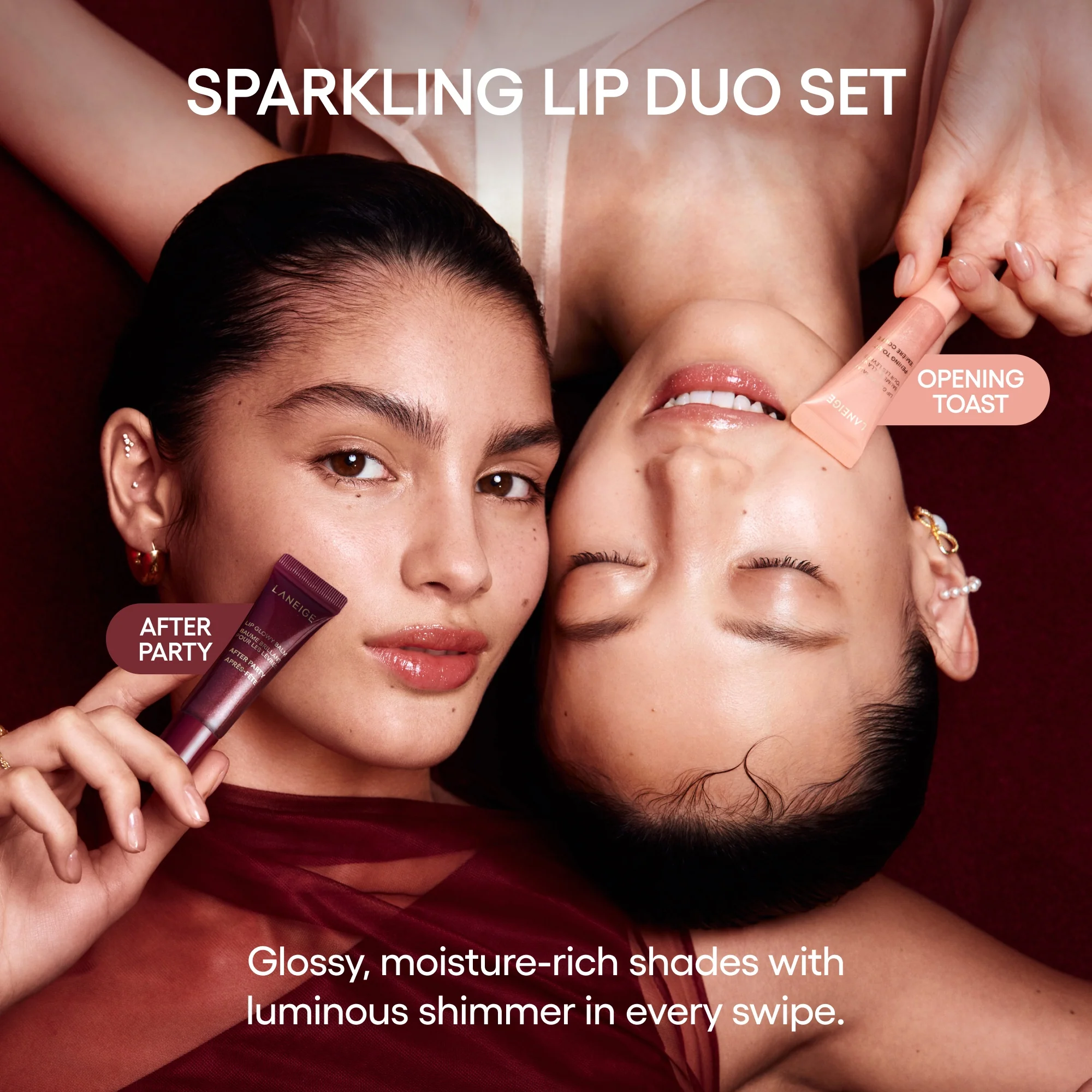 Sparkling Shimmer Lip Glowy Balm Duo Gift Set - Image 3