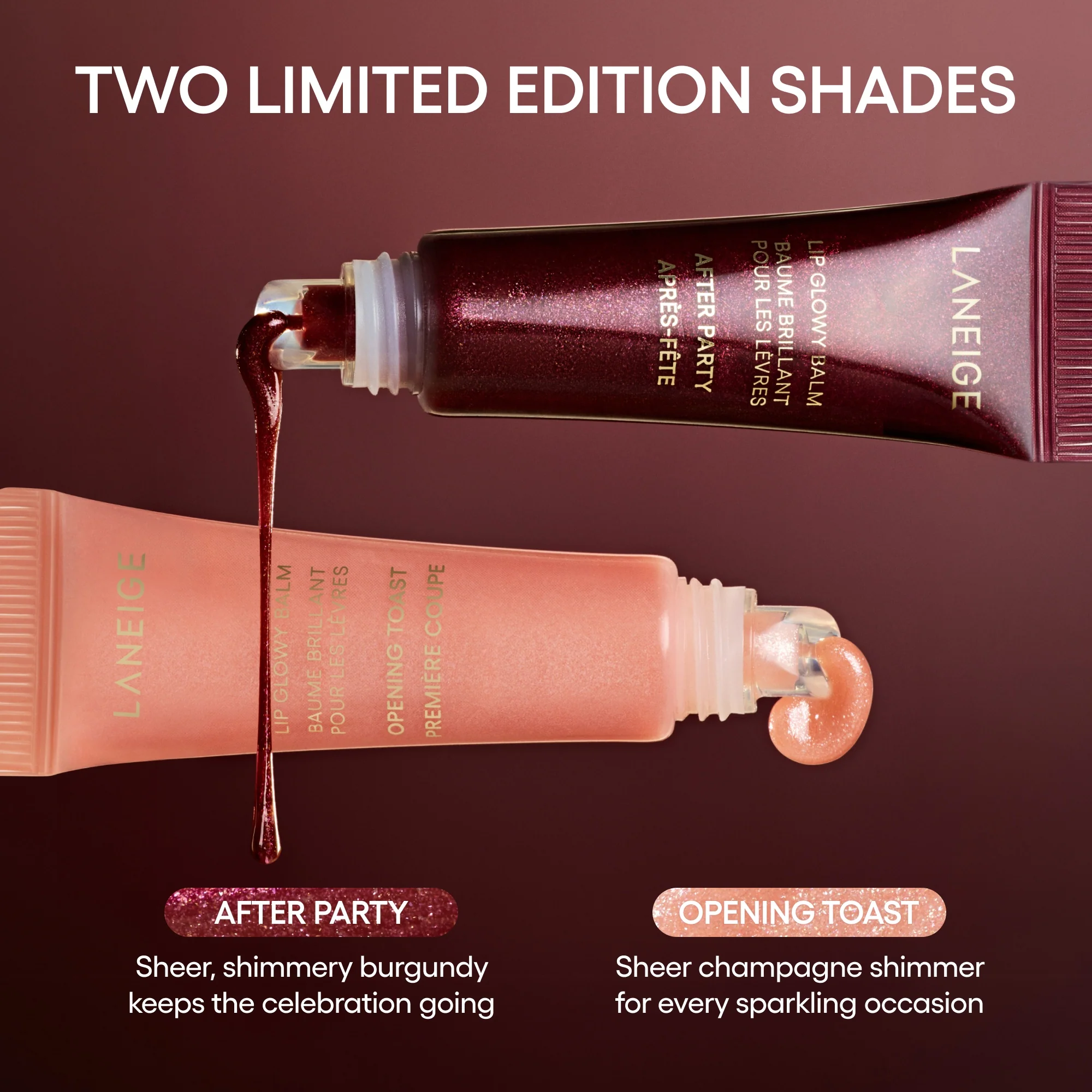 Sparkling Shimmer Lip Glowy Balm Duo Gift Set - Image 2